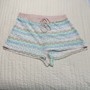 Wild Fable Women’s Crochet Cover Up Shorts | Striped Pattern | Medium